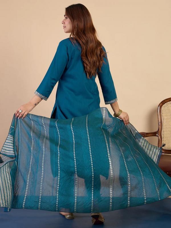 VP 9829 T Elegant Embroidered Kurta Pant Set for Women